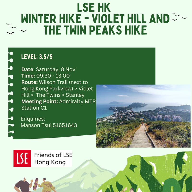Cover Image for LSE HK Winter Hike - Violet Hill and The Twin Peaks Hike