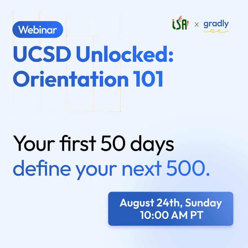 Cover Image for UCSD Unlocked: Orientation 101 - Your first 50 days define your next 500