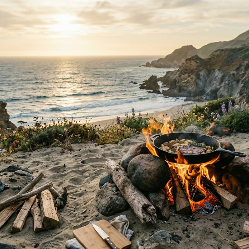 Cover Image for Beach Forage & Live Fire Cooking Class with Chef Geronimo Ramos