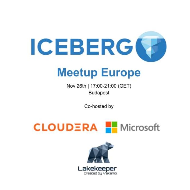 Cover Image for Apache Iceberg™ Europe Community Meetup - Nov 2025 Budapest Edition