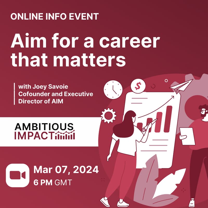 Cover Image for Aim for a career that matters