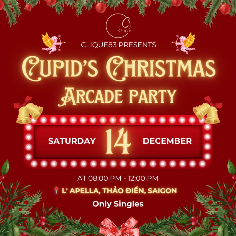 Cover Image for 🎄 Cupid’s Christmas Arcade🎄 The Ultimate Game Night for Singles (Ages 27–40)