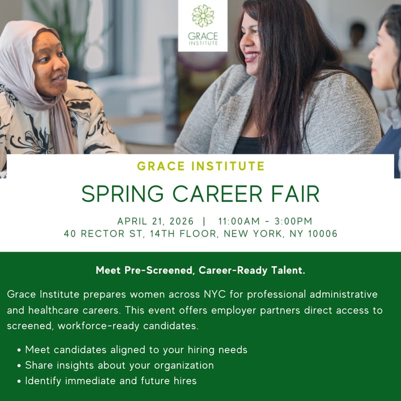 Cover Image for Grace Institute Spring Career Fair