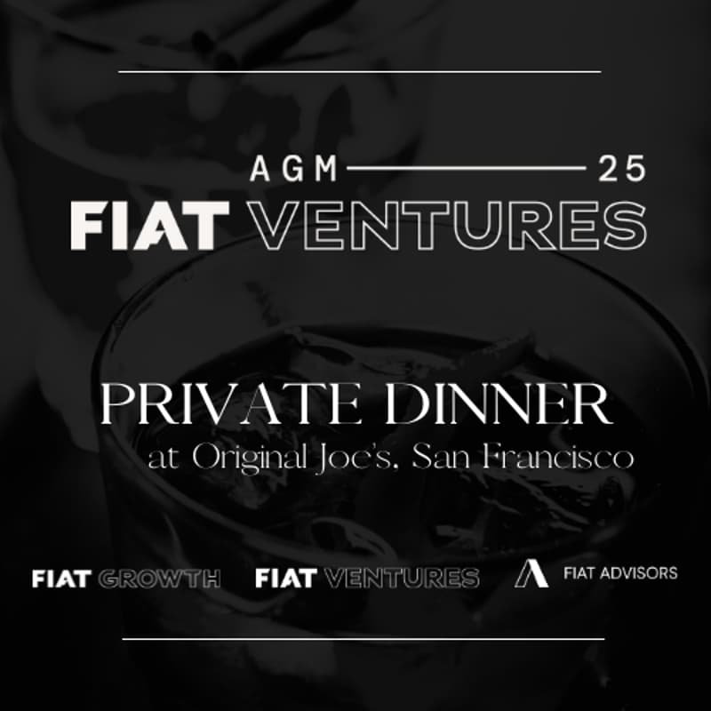 Cover Image for Fiat Ventures Pre AGM Dinner @ Original Joe's