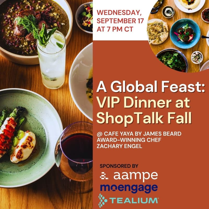 Cover Image for Globally Inspired Chef's Feast: A VIP ShopTalk Dinner by Aampe, MoEngage, & Tealium