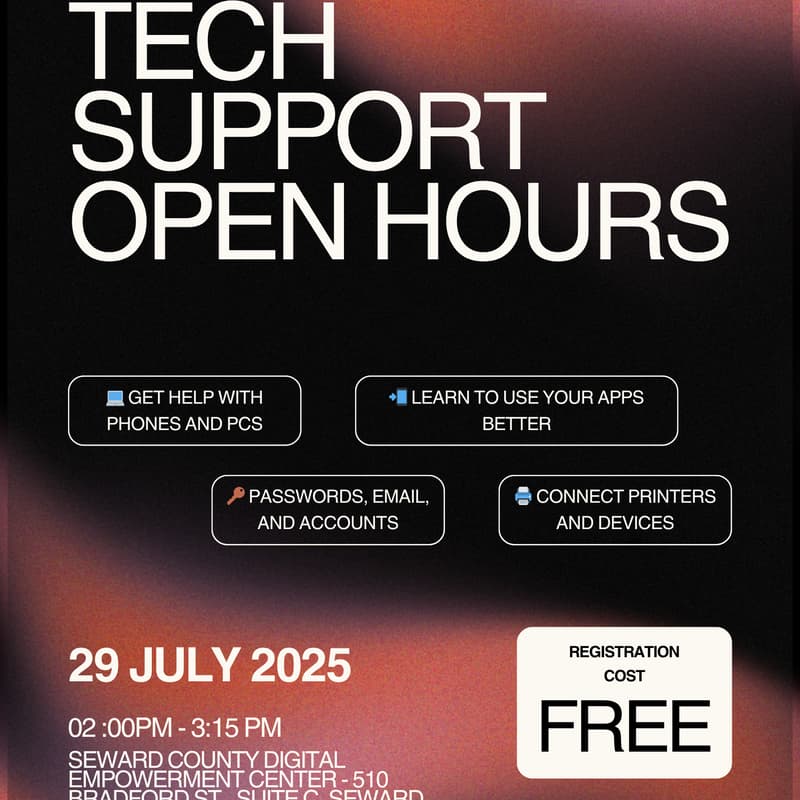 Cover Image for Tech Support Open Hours