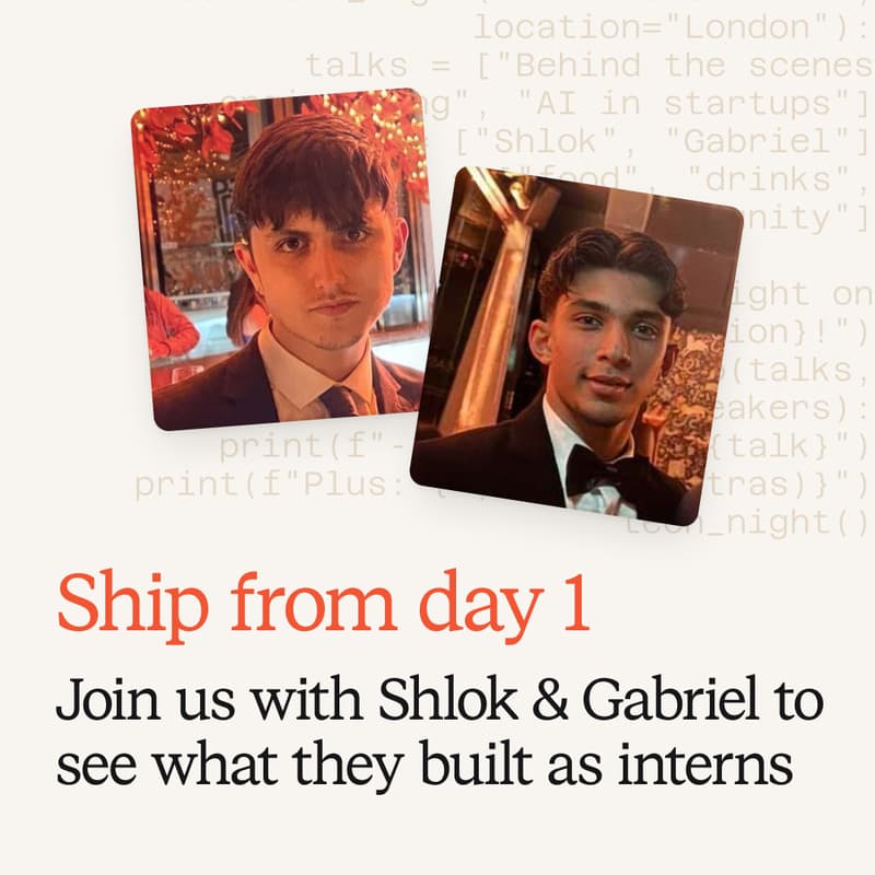 Cover Image for Tech Night: Ship from day 1
