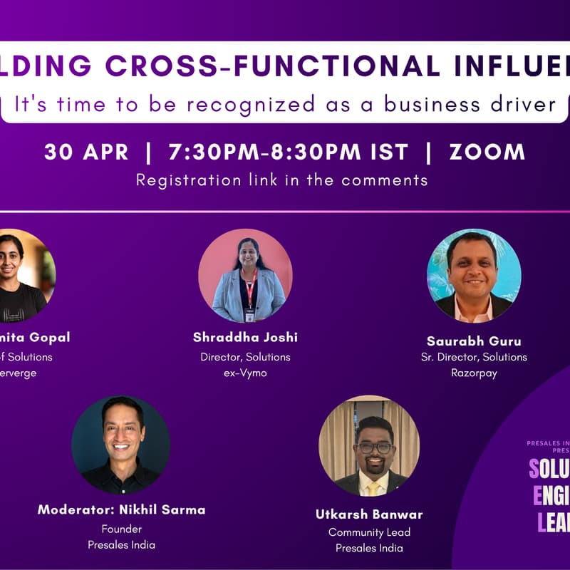 Cover Image for [Presales India: SELF] Building Cross-functional Influence