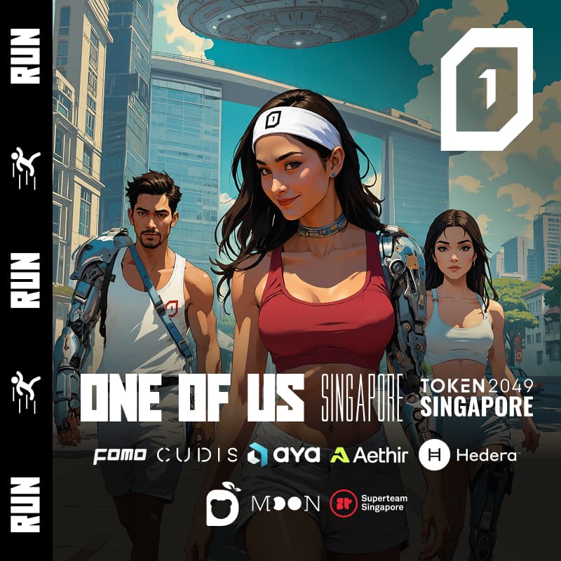 Cover Image for ONE OF US Run & Coffee // Aya, Cudis, Aethir, Eden, Hedera, Moonring, Superteam Singapore, FOMO Magazine