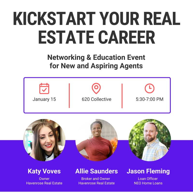 Cover Image for Kickstart Your Real Estate Career: Networking & Education Event for New and Aspiring Agents
