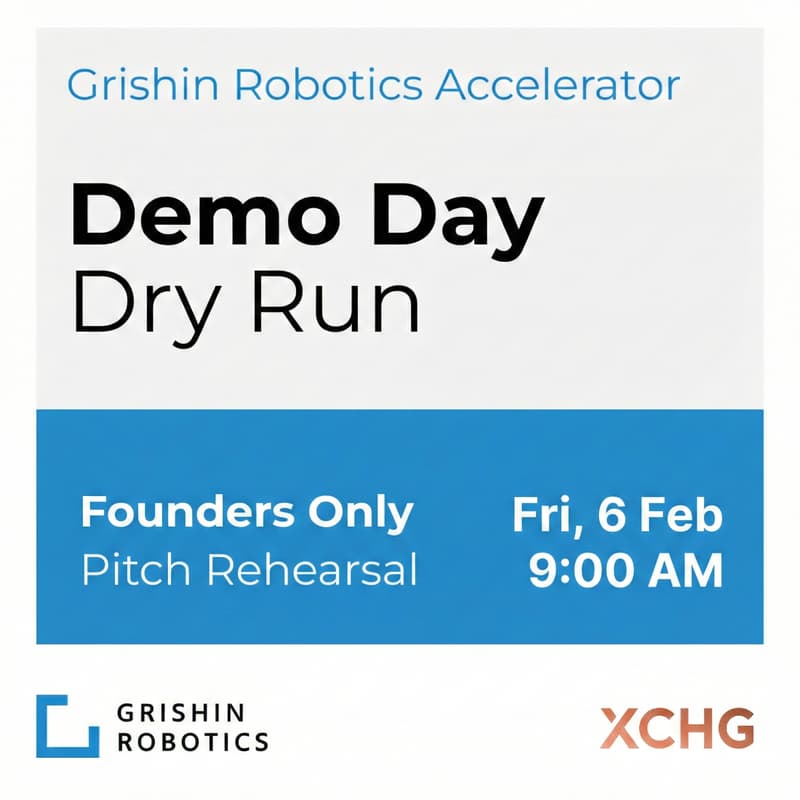 Cover Image for Grishin Robotics Accelerator: Pitch Practice (Founders Only)