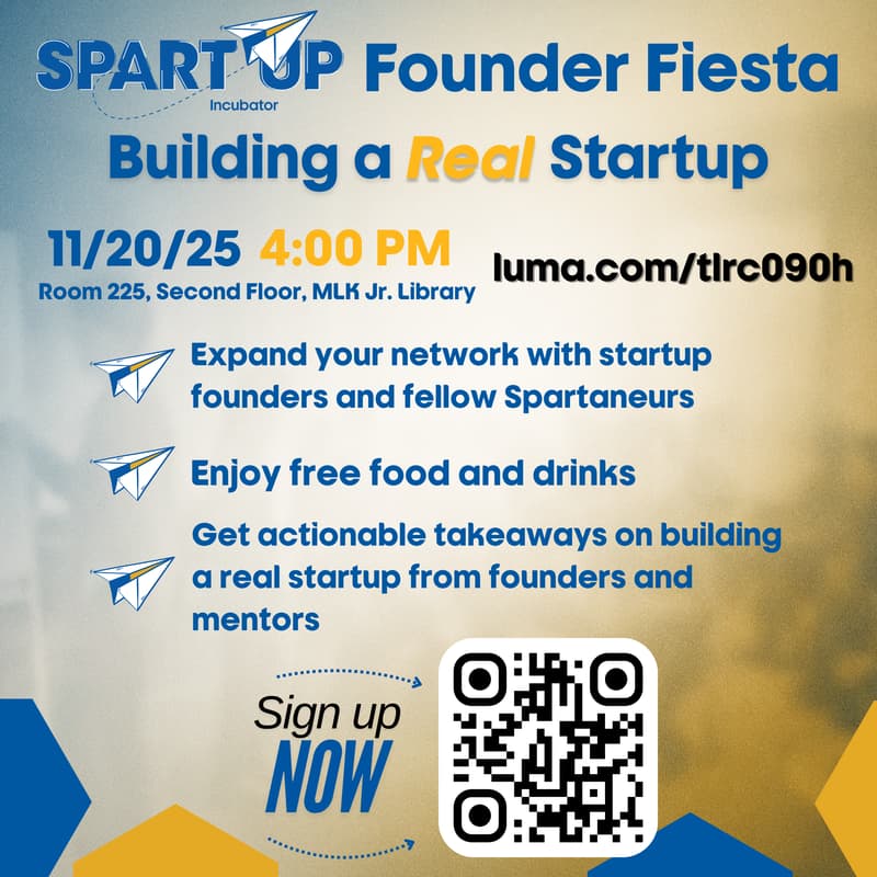 Cover Image for SpartUp Founder Fiesta - 11/20 (changed to online)