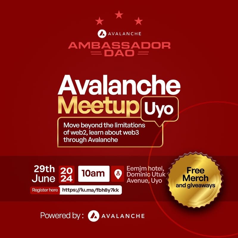Cover Image for Avalanche Meetup, Uyo