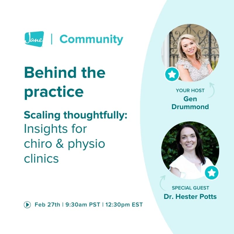 Cover Image for Behind the Practice: Scaling thoughtfully: Management insights for chiropractic and physiotherapy clinics