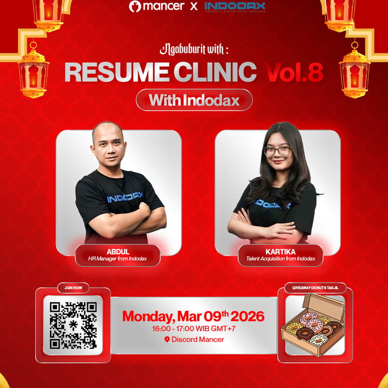Cover Image for Mancer Resume clinic x Indodax