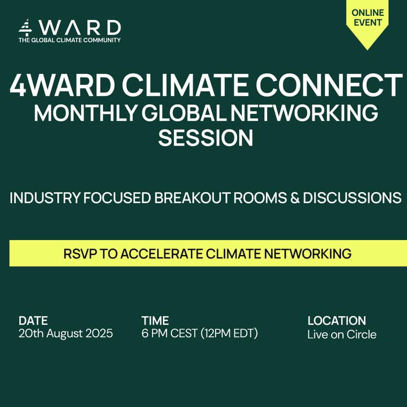 Cover Image for 4WARD Climate Connect: Monthly Global Networking Session (August)