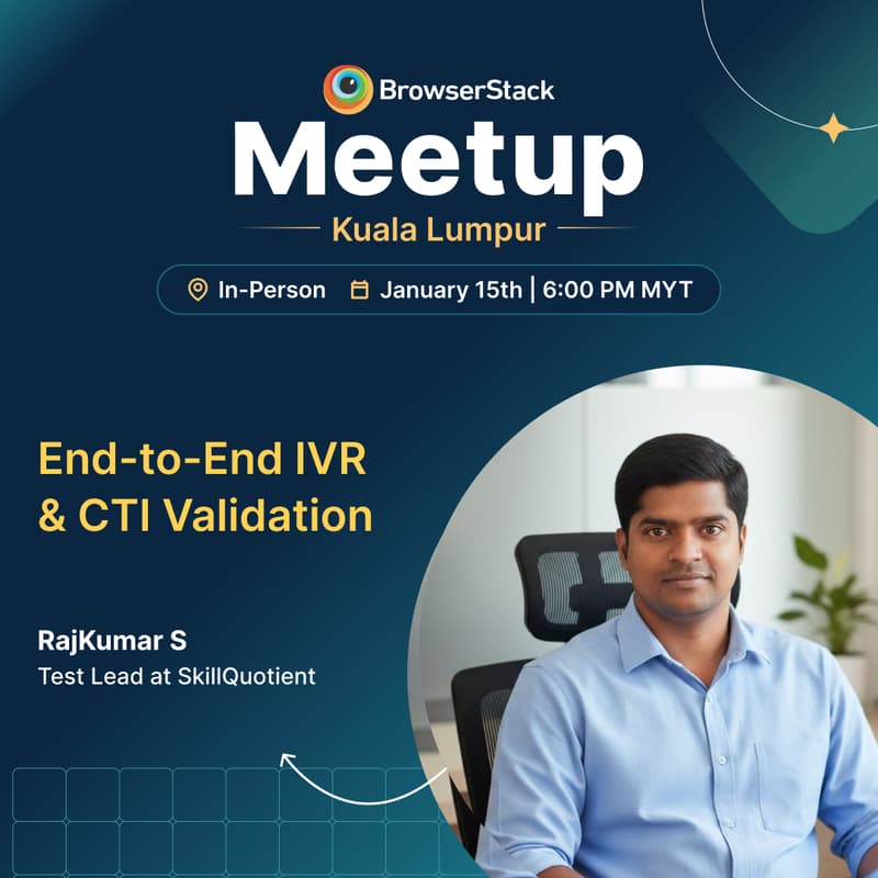 Cover Image for BrowserStack QA Meetup - Kuala Lumpur