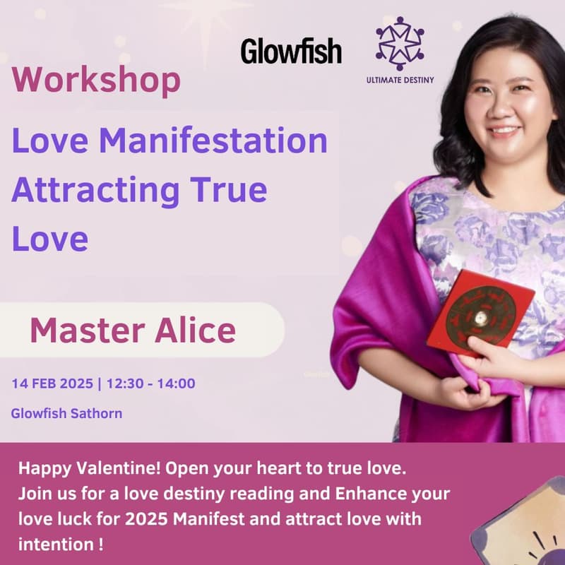 Cover Image for WORKSHOP - Love Manifestation : Attracting True Love by MASTER ALICE