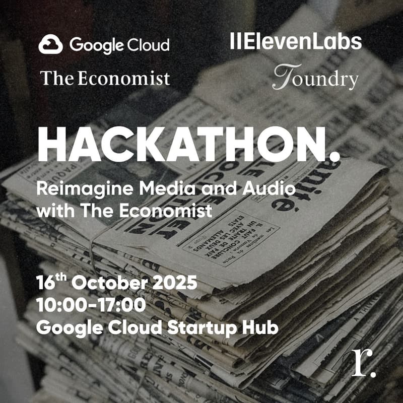 Cover Image for Reimagine Media and Audio: A Hackathon with The Economist by Foundry