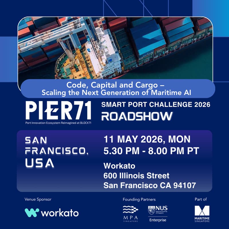 Cover Image for Code, Capital, and Cargo: Scaling the Next Generation of Maritime AI: PIER71 Roadshow - San Francisco