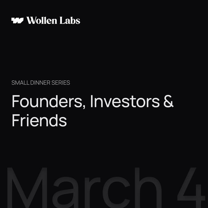 Cover Image for Intimate Dinner: Founders, Investors & Friends (Wed)