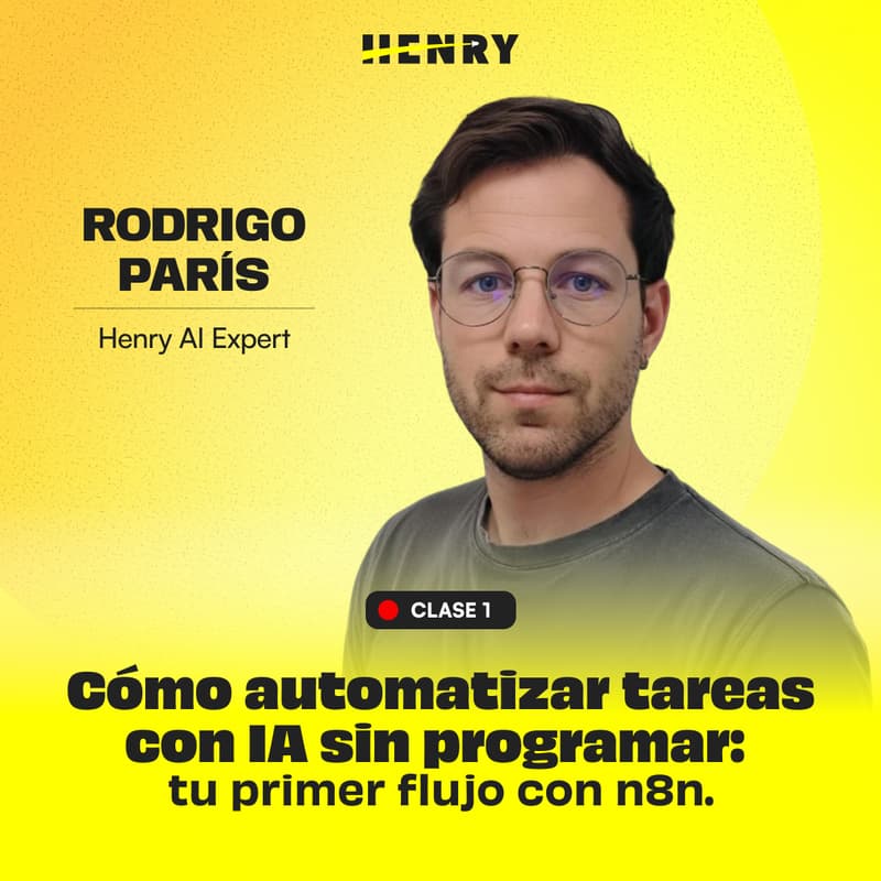 Cover Image for CLASE 1 | Cómo automatizar tareas con IA sin programar: tu primer flujo con n8n.