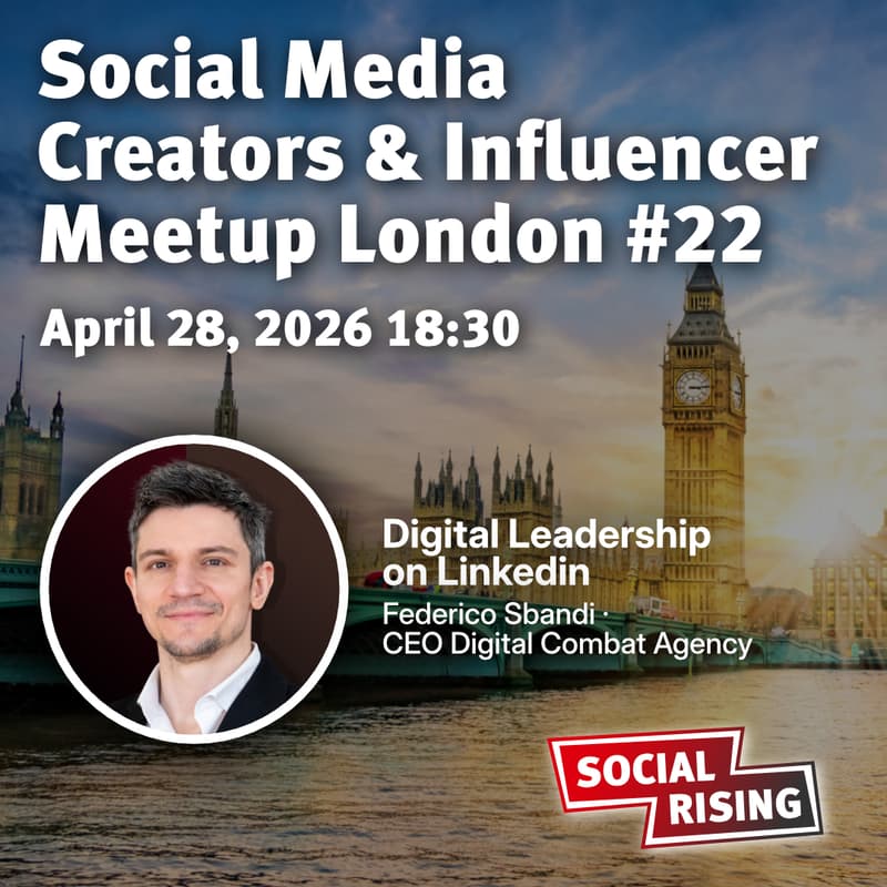 Cover Image for Social Media Creators & Influencers Meetup London #22