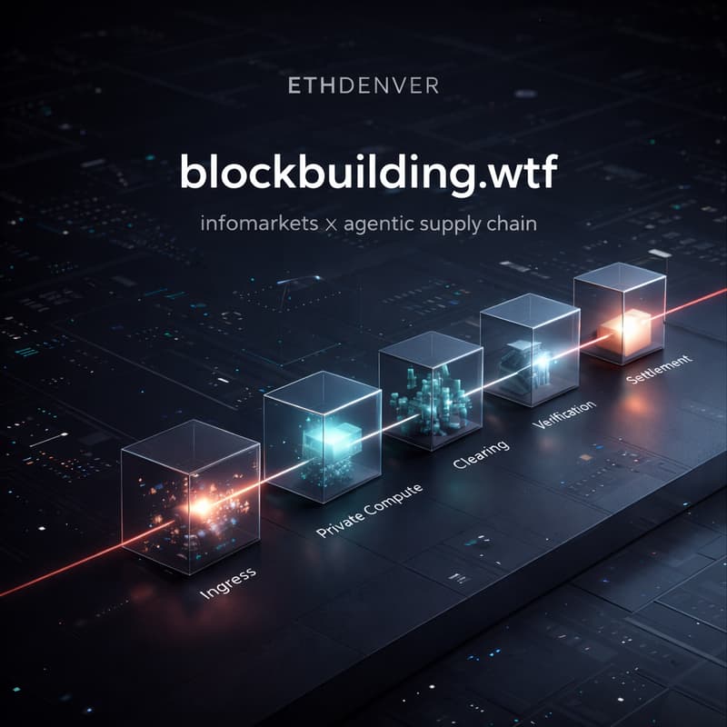 Cover Image for blockbuilding.wtf - infomarkets and agentic supplychain