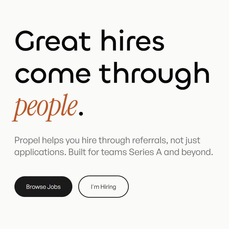 Cover Image for Propel: Great Hires Come Through People