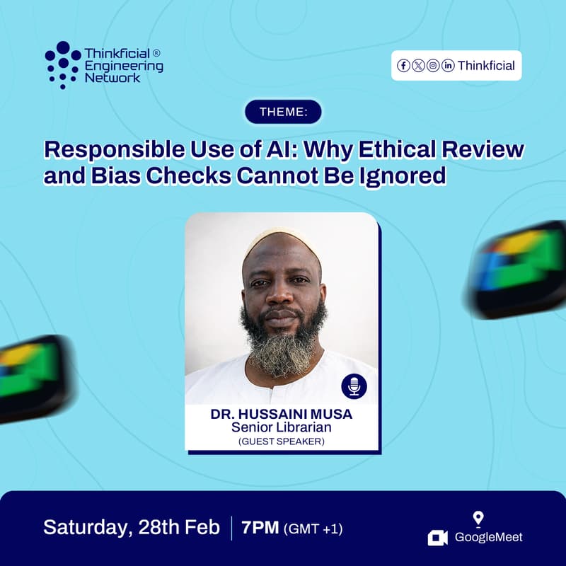 Cover Image for THINKFICIAL FEBRUARY VIRTUAL MEETUP - RESPONSIBLE USE OF AI: WHY ETHICAL REVIEW AND BIAS CHECKS CANNOT BE IGNORED
