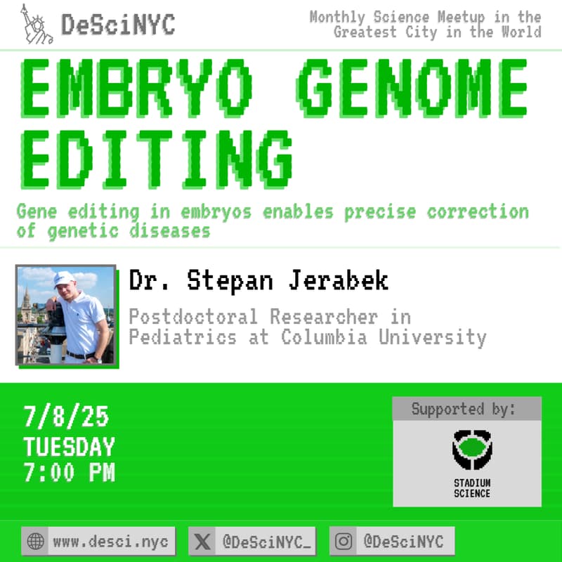 Cover Image for DeSciNYC: Genome Editing in Early Human Embryos