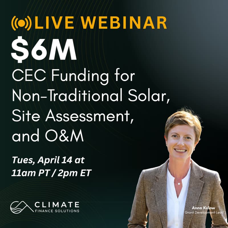 Cover Image for $6M CEC Funding for Non-Traditional Solar, Site Assessment, and O&M