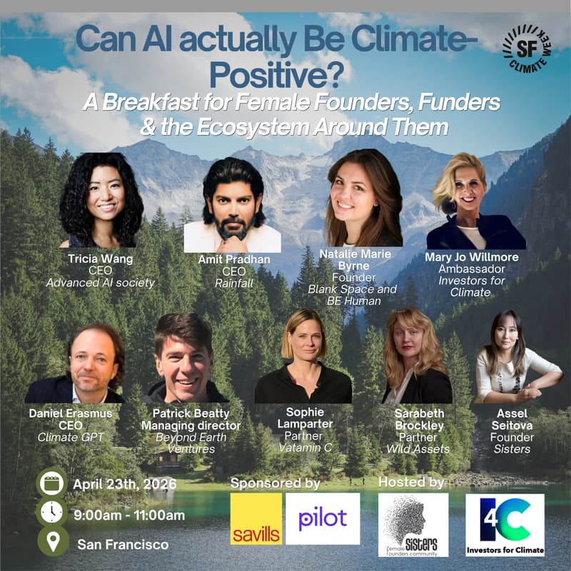 Cover Image for Female founders and funders Breakfast & Can AI actually be climate-positive?