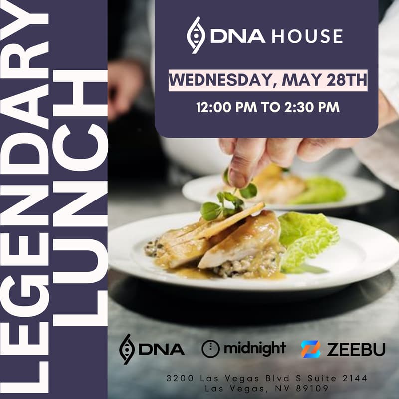Cover Image for LEGENDARY LUNCH - DNA House at Bitcoin 2025 Las Vegas, May 28th, 2025