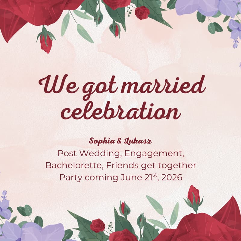 Cover Image for Sophia & Lukasz Got Married Friends Celebration