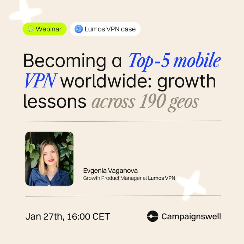 Cover Image for Becoming a Top-5 mobile VPN worldwide: growth lessons across 190 geos