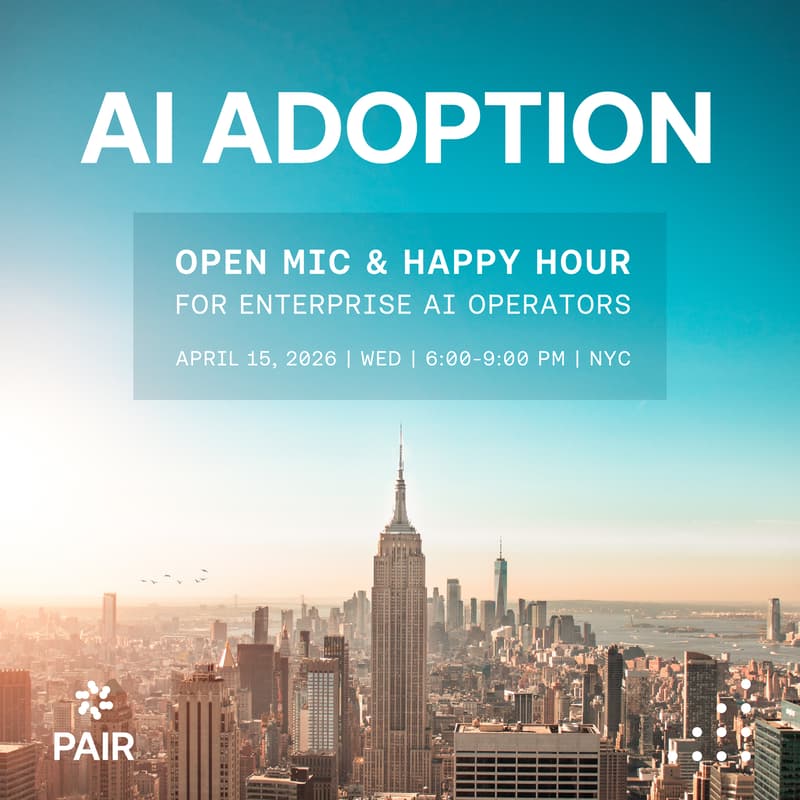 Cover Image for AI Adoption Open Mic & Happy Hour for Enterprise AI Operators (NYC)