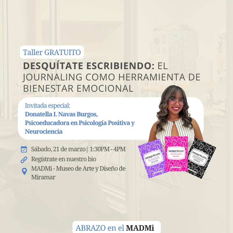 Cover Image for Taller: Desquítate escribiendo | El journaling como herramienta de bienestar emocional