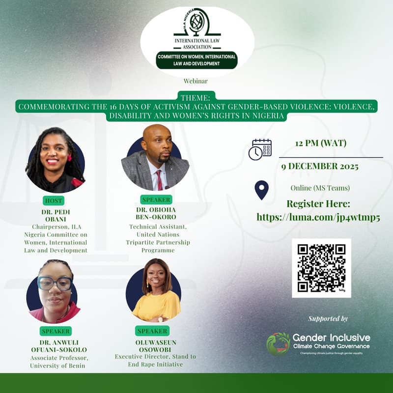 Cover Image for Commemorating the 16 Days of Activism Against Gender-based Violence: Violence, Disability and Women’s Rights in Nigeria