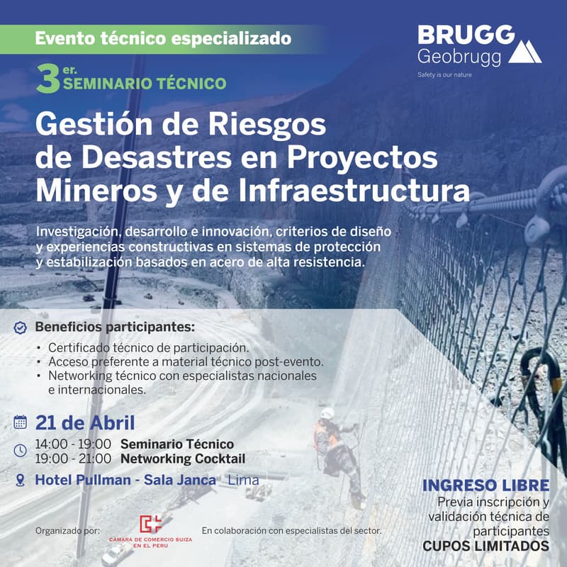 Cover Image for 3er. Seminario Técnico sobre Gestión de Riesgos de Desastres en Proyectos Mineros y de Infraestructura