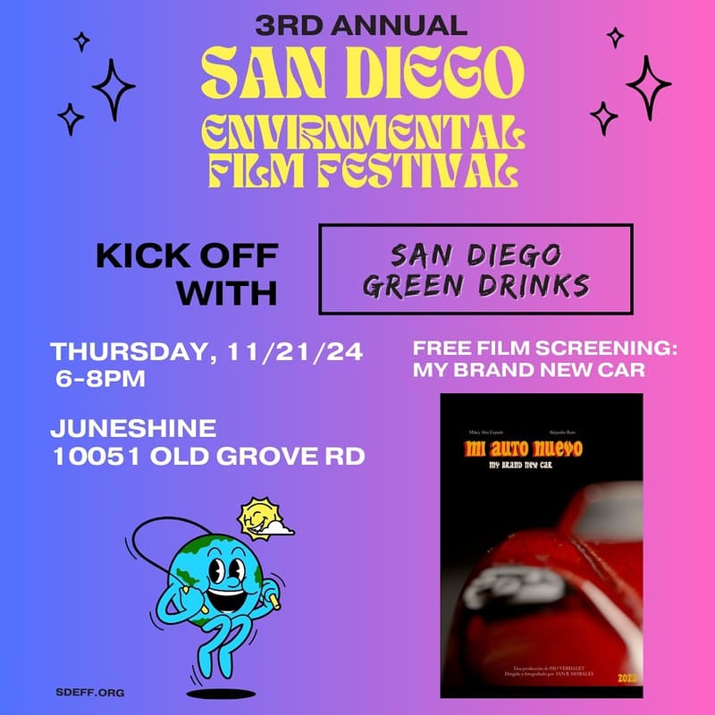Cover Image for San Diego Environmental Film Festival Kick off with Green Drinks