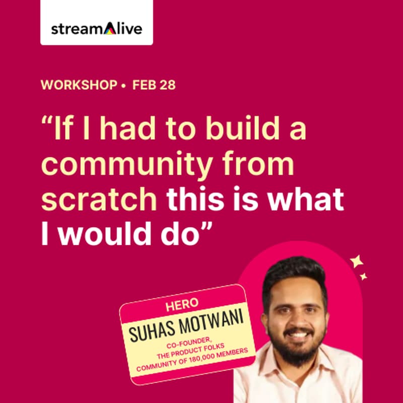 Cover Image for Build your own community of passionate users (29th Feb)