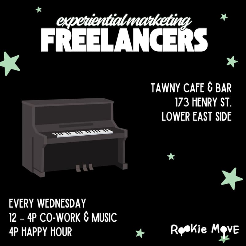 Cover Image for Experiential Marketing Freelancers: weekly co-work & happy hour