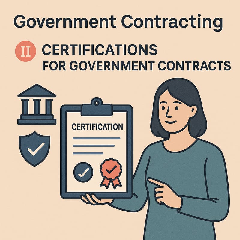Cover Image for Government Contracting series II “Certifications for Government Contracts”