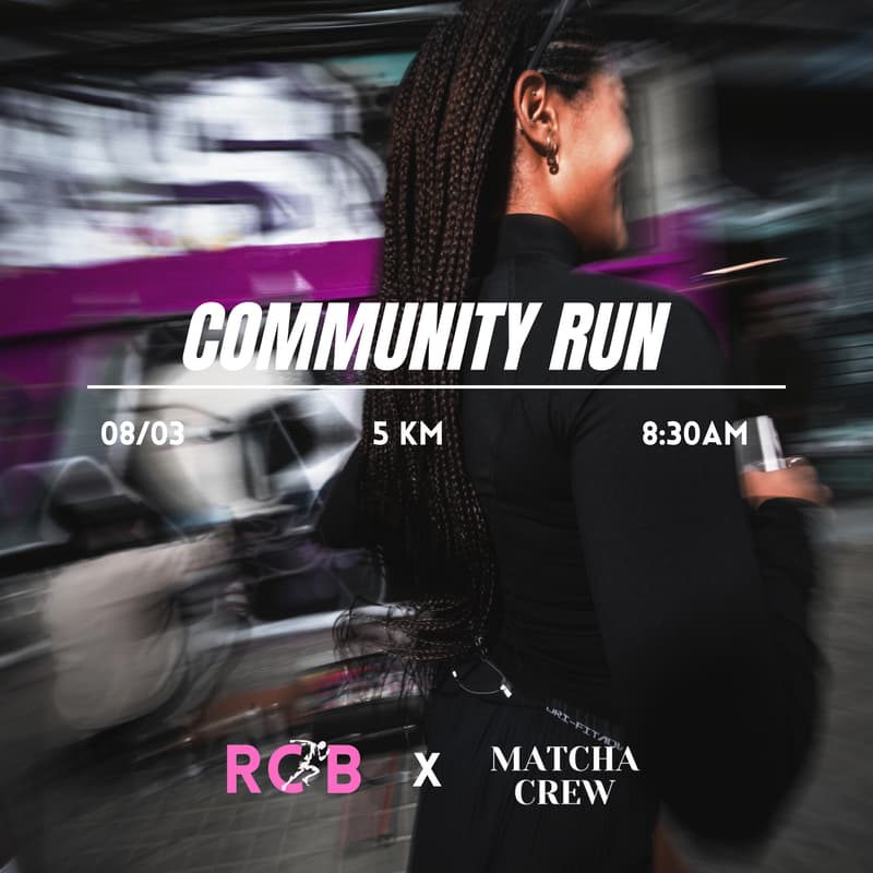Cover Image for RCB x MATCHA CREW Community Run – Join Us! 🏃 🍵🩷