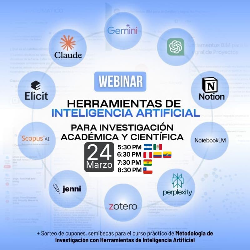 Cover Image for TALLER GRATUITO | USO DE HERRAMIENTAS DE IA PARA LA INVESTIGACIÓN ACADÉMICA
