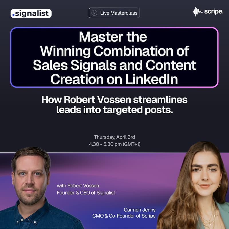 Cover Image for Master the Winning Combination of Sales Signals and Content Creation on LinkedIn