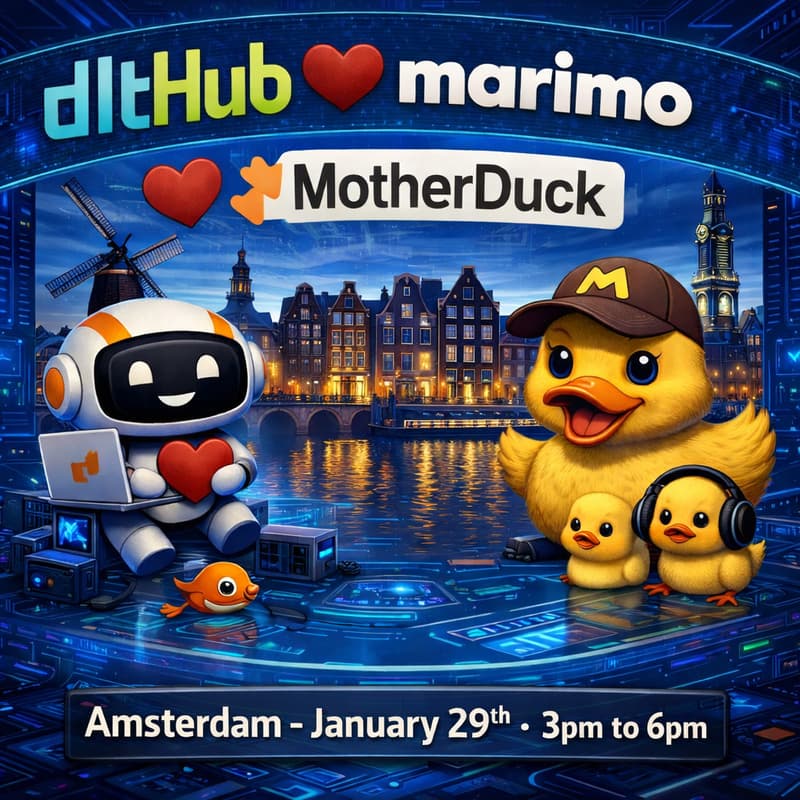 Cover Image for dltHub ❤️ Marimo ❤️ MotherDuck