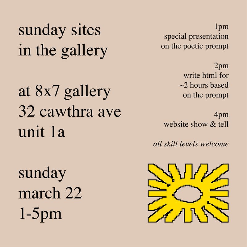 Cover Image for sunday sites in the gallery