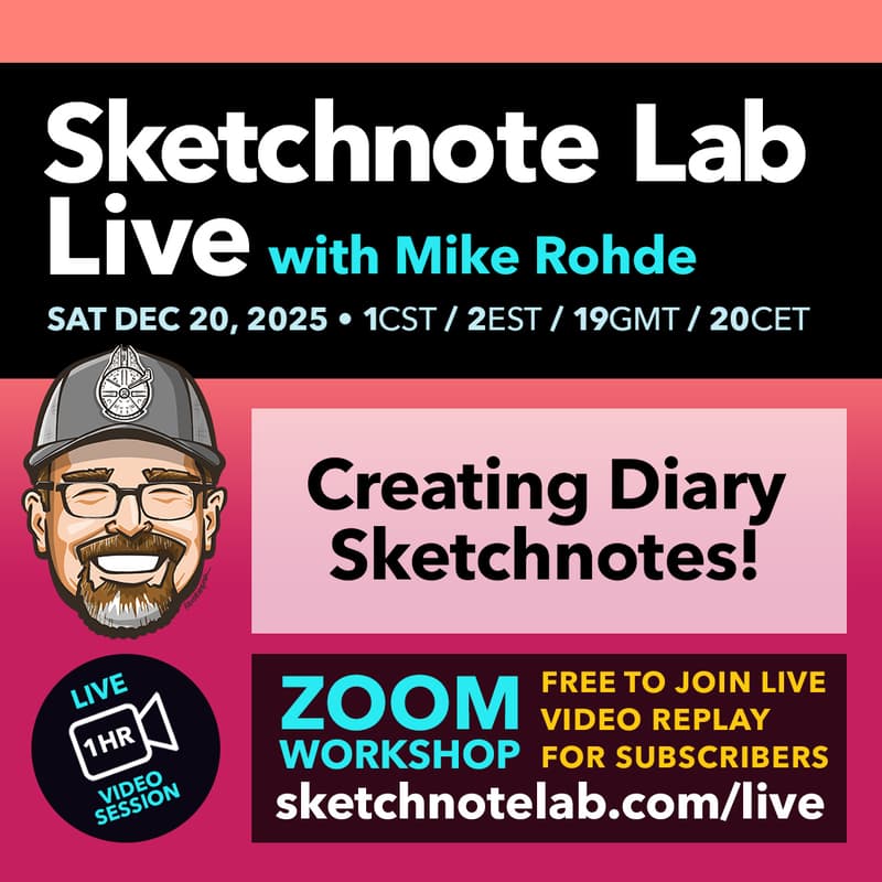 Cover Image for Sketchnote Lab Live: Creating Diary Sketchnotes